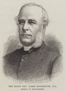 Sağ Muhterem James Moorhouse, DD, Manchester Piskoposu (gravür) by English School