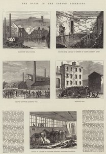 Pamuk Mahallelerindeki Ayaklanmalar (gravür) by English School