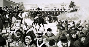 Romanovların Yükselişi ve Düşüşü: Batı ile Savaşlar (kağıt üzerinde guaj) by English School