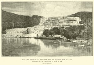 Rotomahana terasları ve kaplıcaları, Yeni Zelanda, 10 Haziran 1886