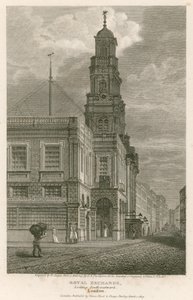 Royal Exchange, Londra, güney batıya bakıyor by English School