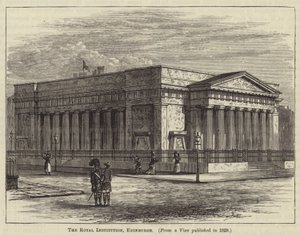 The Royal Institution, Edinburgh (gravür) by English School
