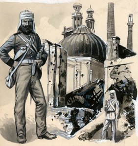 Lucknow kuşatmasını rahatlatmaya yardım eden Kraliyet Deniz Piyadeleri by English School