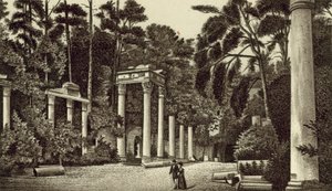 The Ruins, Virginia Water (lito) by English School