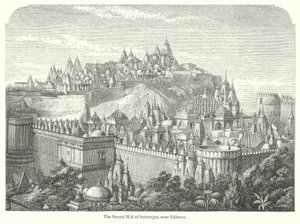 Palitana yakınlarındaki Kutsal Sutrunjya Tepesi (gravür) by English School
