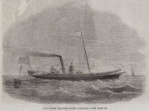 The Screw Clipper-Yacht Ceylan (gravür) by English School