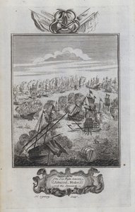 Amiral Blake ve İspanyollar Arasındaki Deniz Savaşı (gravür) by English School