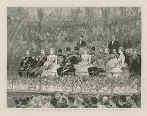 Şah ve Kraliyet ailesi Royal Albert Hall