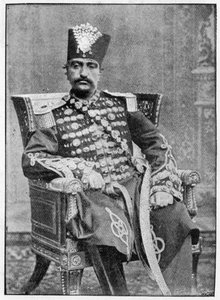 Pers Şahı, 1893 (W. & D. Downey tarafından çekilmiş bir fotoğraftan sonra) by English School