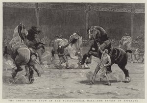 Ziraat Salonundaki Shire At Gösterisi, Alkışların Etkisi (gravür) by English School