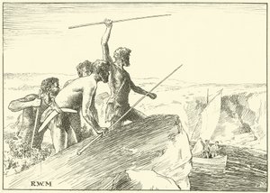 Mızraklarını Beyaz Adamlara Salladılar (kağıt üzerine mürekkep) by English School