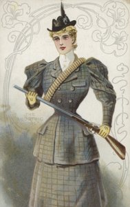 Ateş Eden Kız (chromolitho) by English School
