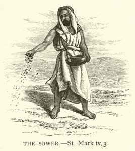 The Sower, St Mark, iv, 3 (gravür) by English School
