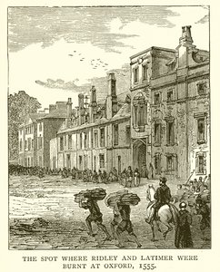 Ridley ve Latimer'in Oxford'da Yakıldığı Yer, 1555