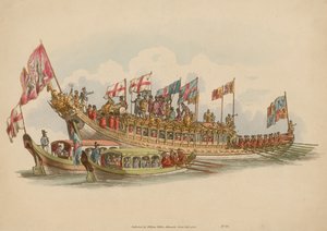 The Stationers Barge, Thames Nehri, Londra by English School