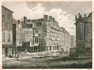 The Strand, Londra, 1810 yılındaki iyileştirmeden önce by English School