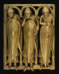 Temple Pyx, c.1140-50 (yaldızlı bakır alaşımı) by English School