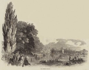 Thames Regatta (gravür) by English School