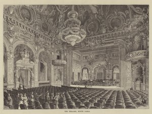 Tiyatro, Monte Carlo (gravür) by English School