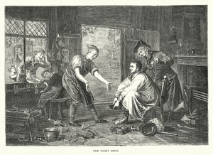 The Tight Shoe (gravür) by English School