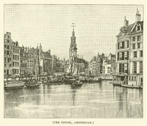 Tingel, Amsterdam (gravür) by English School