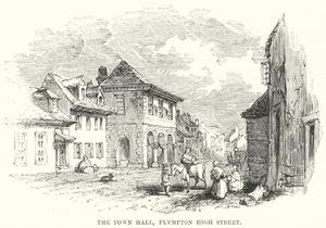 Belediye Binası, Plympton High Street (gravür) by English School