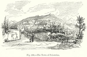Palestrina Kasabası (gravür) by English School