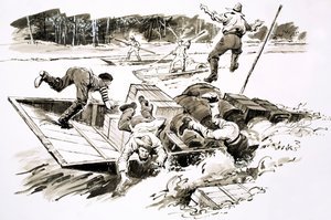 Hazine Avcıları: Klondike Stampede (kağıt üzerinde guaj) by English School