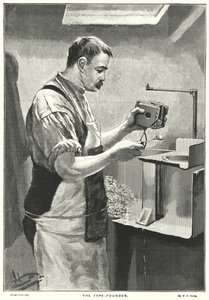 The Type-Founder (gravür) by English School