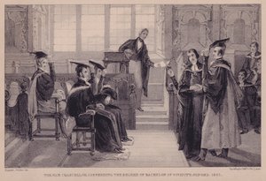 İlahiyat Lisans derecesini veren Rektör Yardımcısı, Oxford, 1842 by English School
