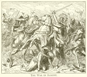 Saksonya'daki Savaş by English School