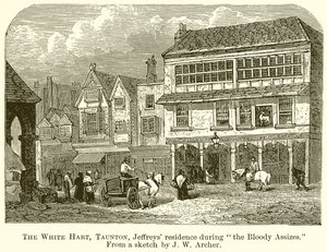 The White Hart, Taunton, Jeffreys Residence, Bloody Asses sırasında by English School