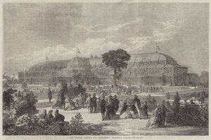 Kış Bahçesi ve Sergi Binası, Dublin (gravür) by English School
