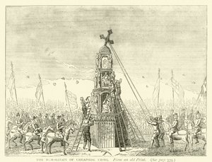 Eski bir baskıdan Cheapside Cross