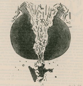 Wellington Heykeli'nin düşüşü; karikatür by English School