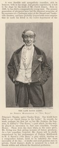 Merhum David James, "Our Boys"da Perkyn Middlewick rolünde (gravür) by English School