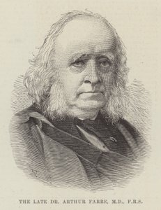 Merhum Dr Arthur Farre, MD, FRS (gravür) by English School