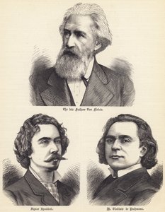 Rahmetli Freiherr Von Flotow, Signor Sgambati, M Vladimir de Pachmann (gravür) by English School