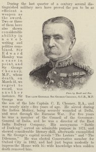 Rahmetli General Sir George Chesney, GCB, MP (gravür) by English School
