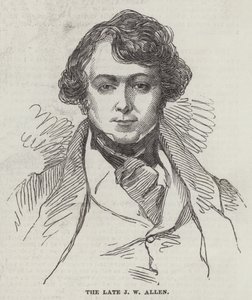Geç JW Allen (gravür) by English School