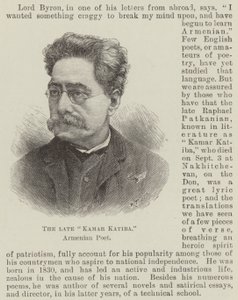 Merhum "Kamar Katiba", Ermeni Şair (gravür) by English School