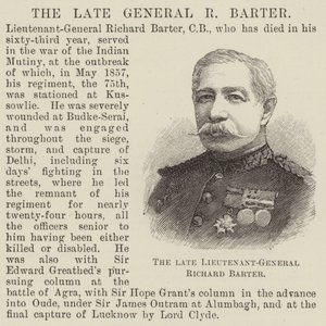 Rahmetli Korgeneral Richard Barter (gravür) by English School