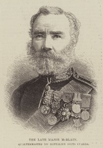 Merhum Binbaşı McBlain, Quartermaster 1. Tabur İskoç Muhafızları (gravür) by English School