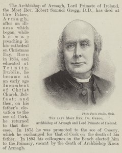 Geç En Muhterem Dr Gregg, Armagh Başpiskoposu ve İrlanda Lord Primate (gravür) by English School