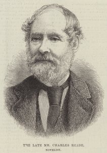 Merhum Bay Charles Reade, Romancı (gravür) by English School
