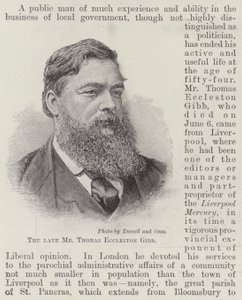 Merhum Bay Thomas Eccleston Gibb (gravür) by English School