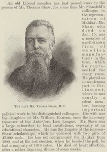 Merhum Bay Thomas Shaw, MP (gravür) by English School