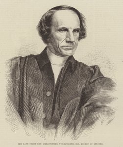 Geç Sağ Muhterem Christopher Wordsworth, DD, Lincoln Piskoposu (gravür) by English School