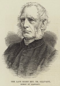 Geç Sağ Muhterem Dr Ollivant, Llandaff Piskoposu (gravür) by English School