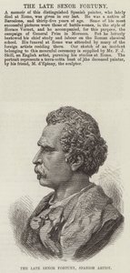 Merhum Senor Fortuny, İspanyol Sanatçı (gravür) by English School